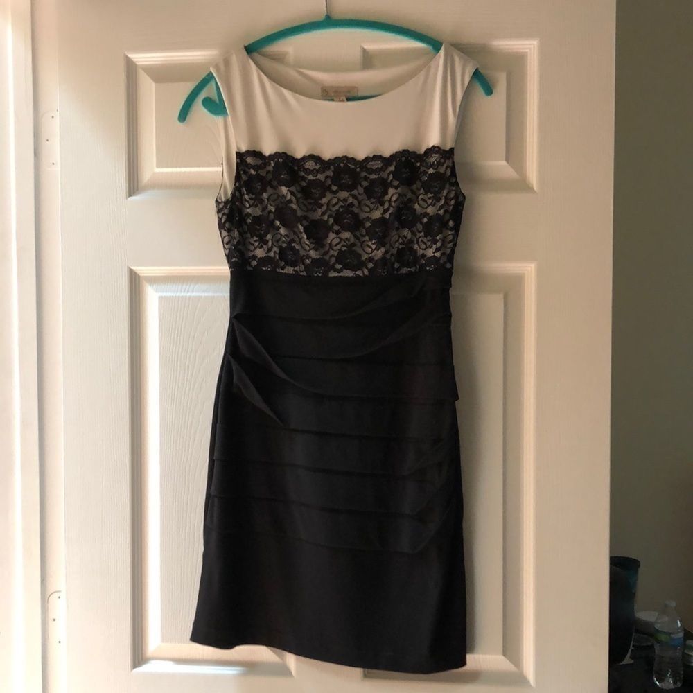 Black and White Mini Dress